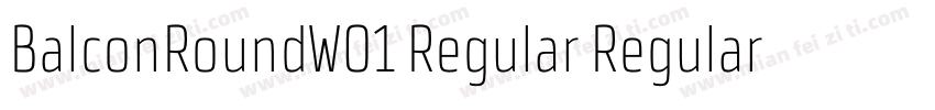 BalconRoundW01 Regular Regular字体转换